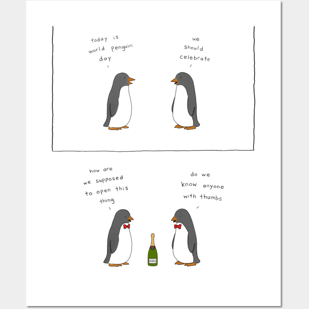 Penguin Appreciation Day Wall Art by Liz Climo